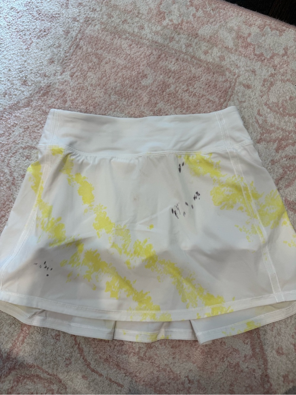 lululemon athletica White Skort with Yellow Splash